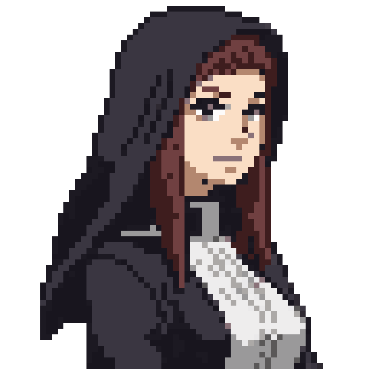 female priest character pixel art