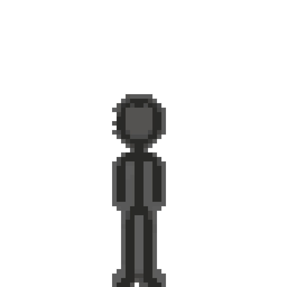 a stick figure walking pixel art