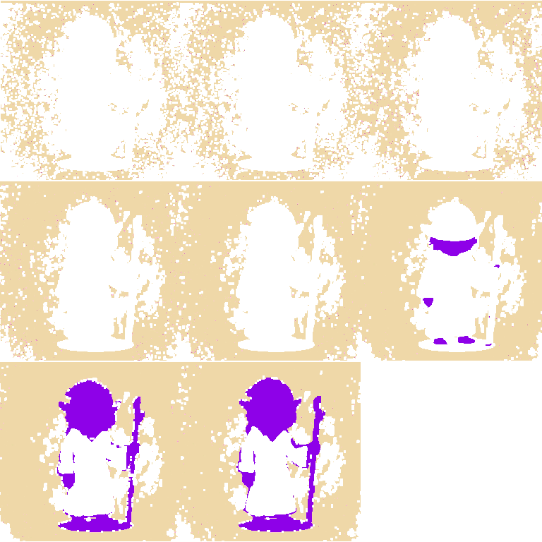 Wizard with Staff Idle pixel art