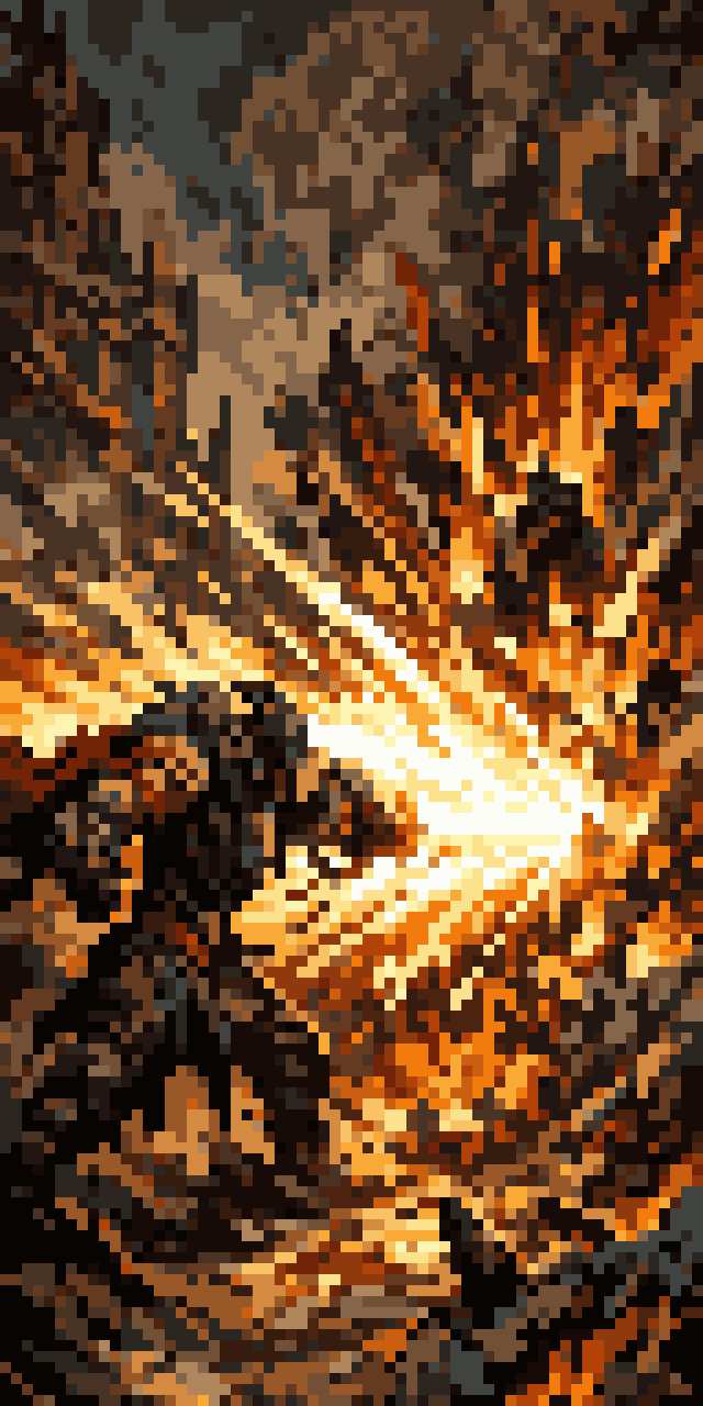 Amplificação: Warrior's Powerful Attack pixel art