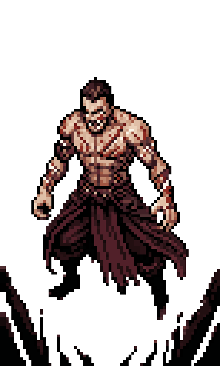 Dark Fantasy Card Illustration pixel art