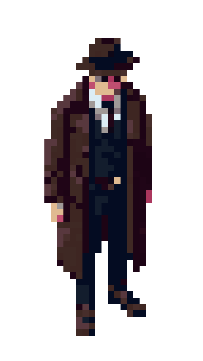Classy 60's Noir Detective pixel art