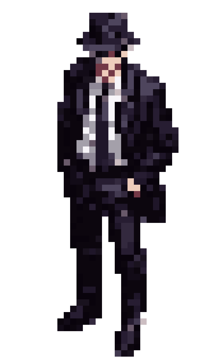 Classy 60's Noir Detective pixel art