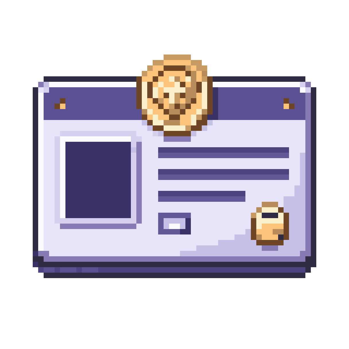 blank citizen ID card template pixel art