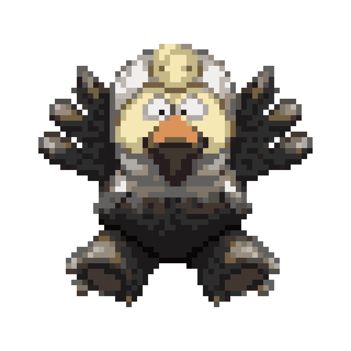 variant of this bird pixel art