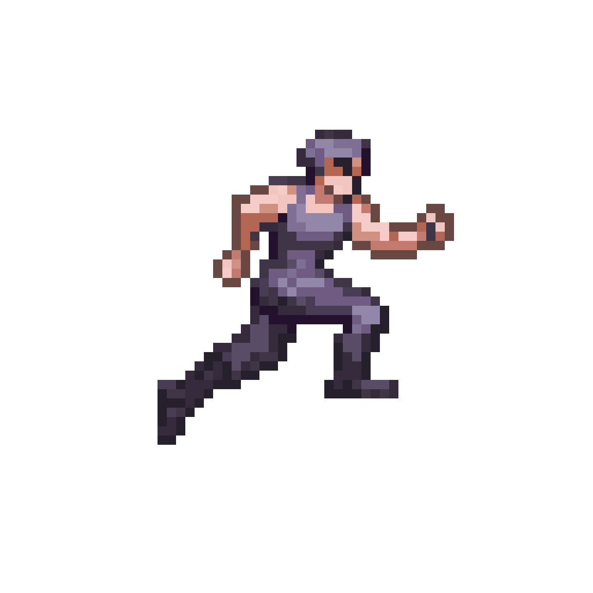 character running to the right pixel art