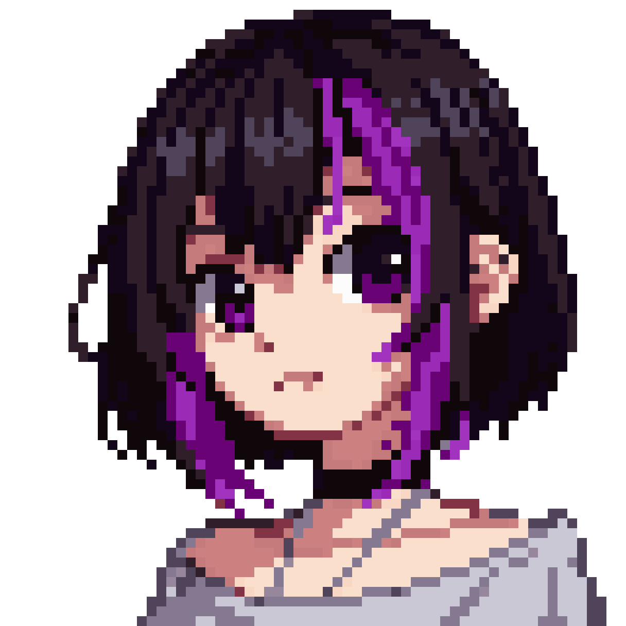 anime girl pixel art