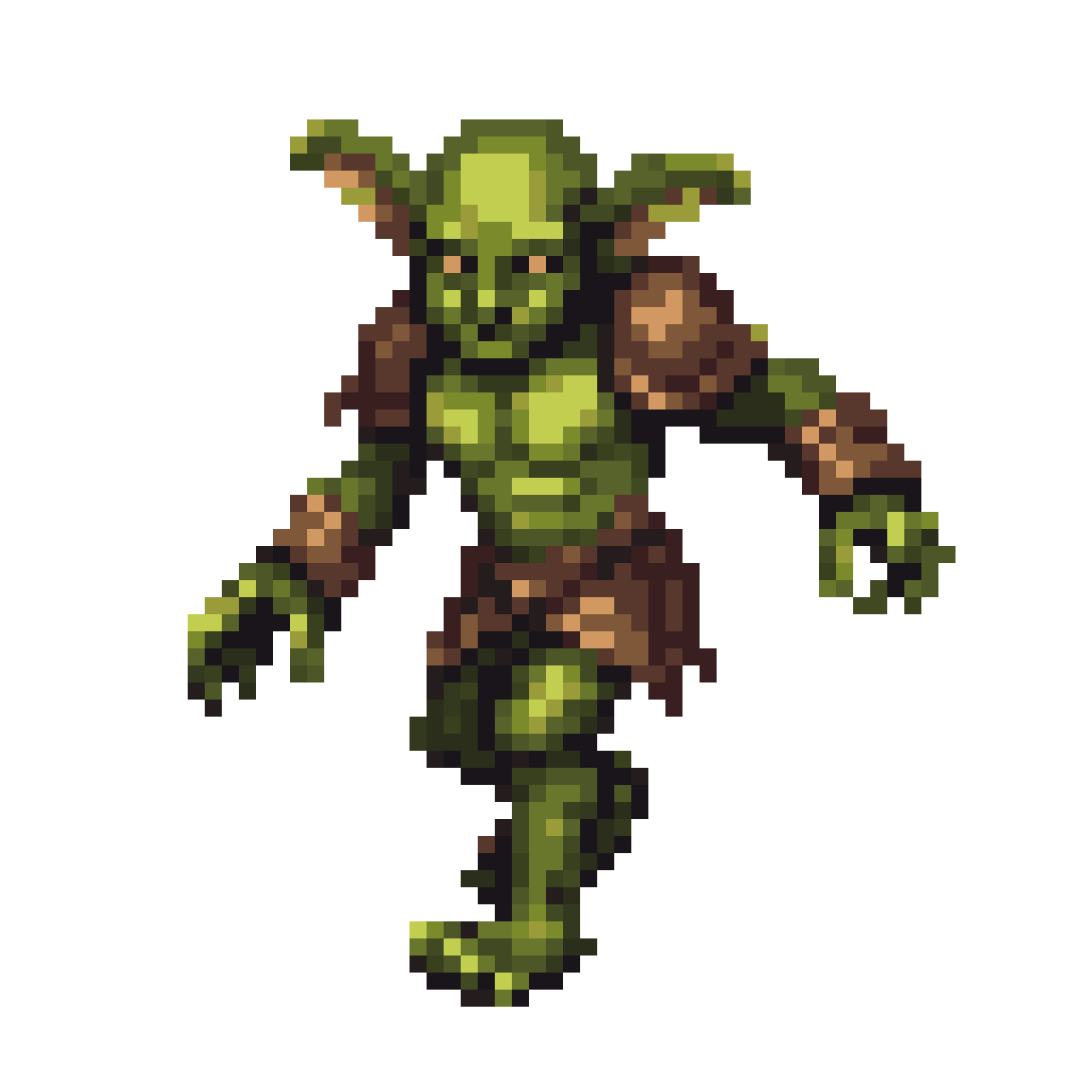 Goblin Walking pixel art