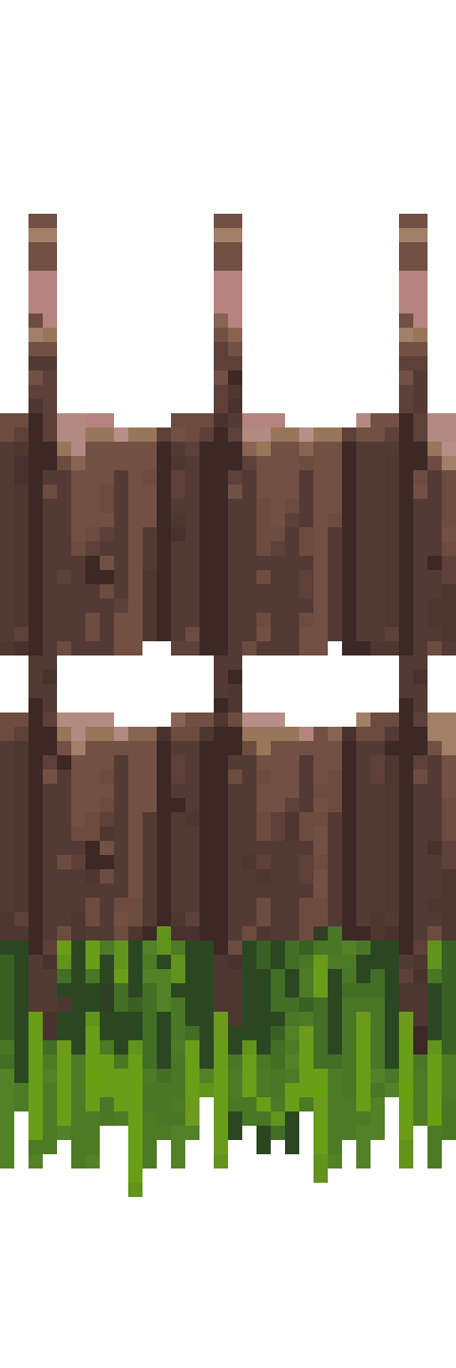 Pixel Art Wooden Fence Segment pixel art