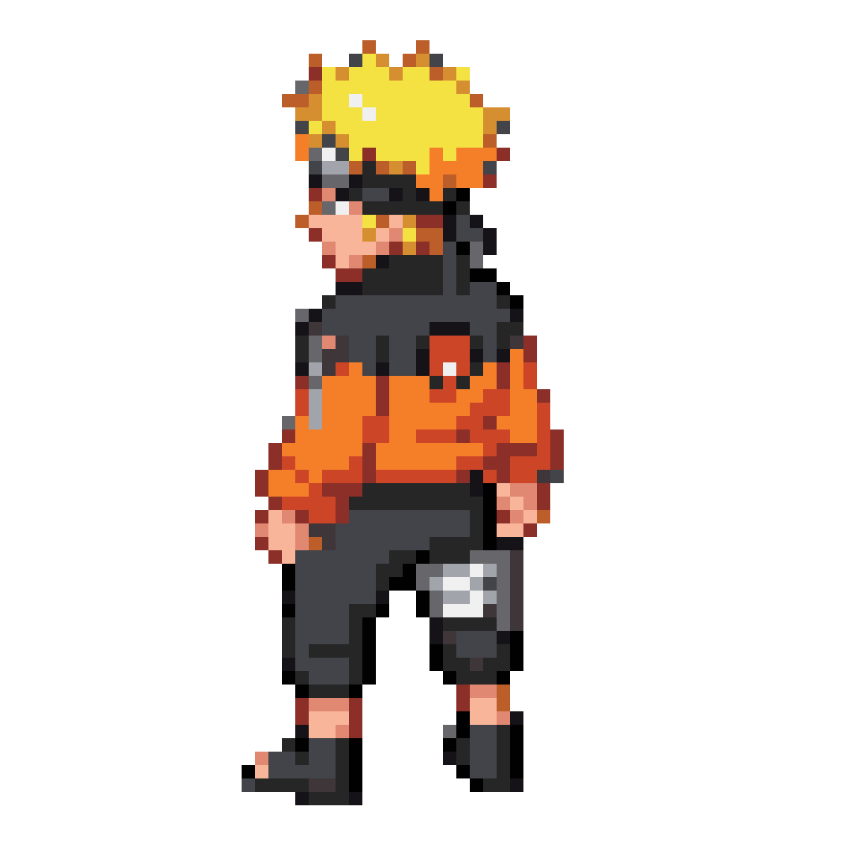 Naruto Shippuden Pixel Art Sprite pixel art