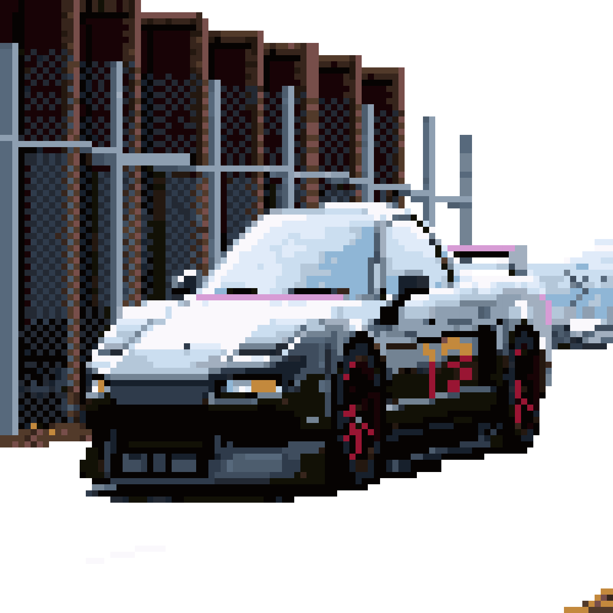 Liberty Walk Honda NSX with Wide Body Kit pixel art