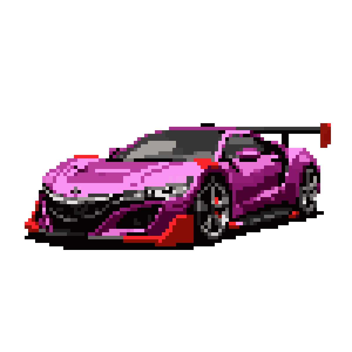 Liberty Walk Honda NSX with Wide Body Kit pixel art