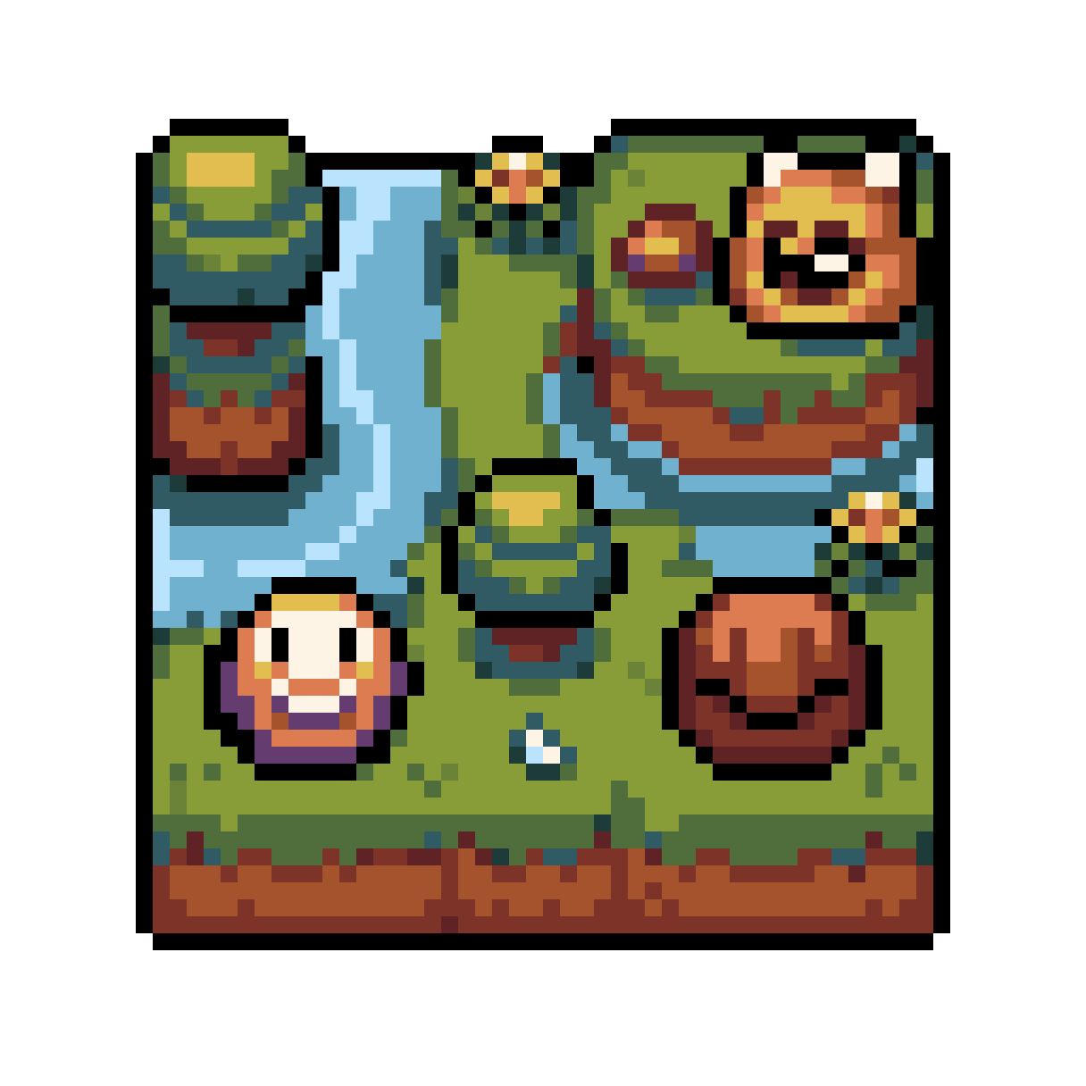 cartoon grass base for map pixel art