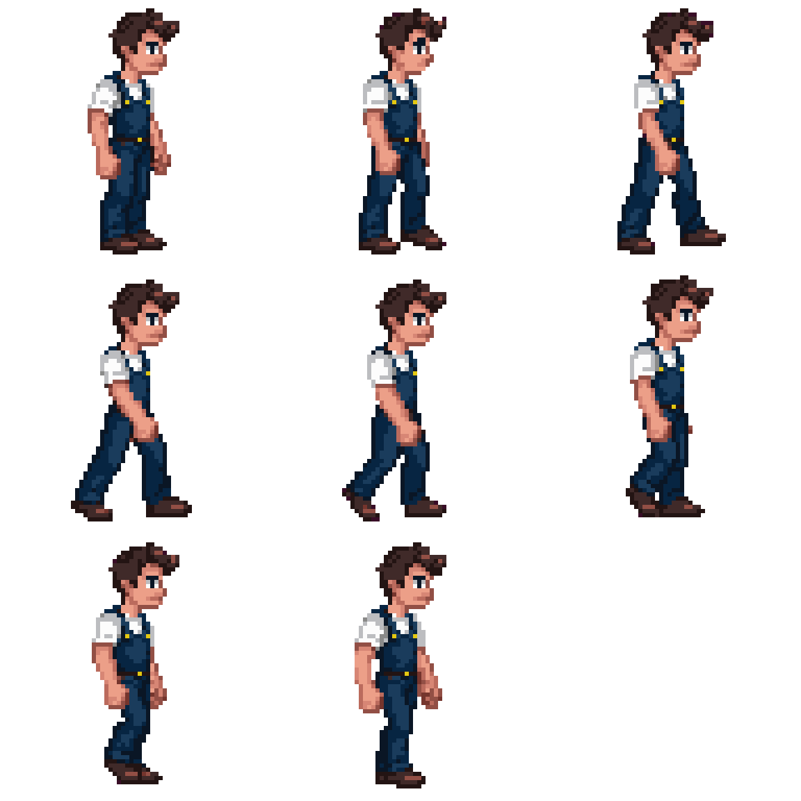 cleaner man pixel art Walking pixel art