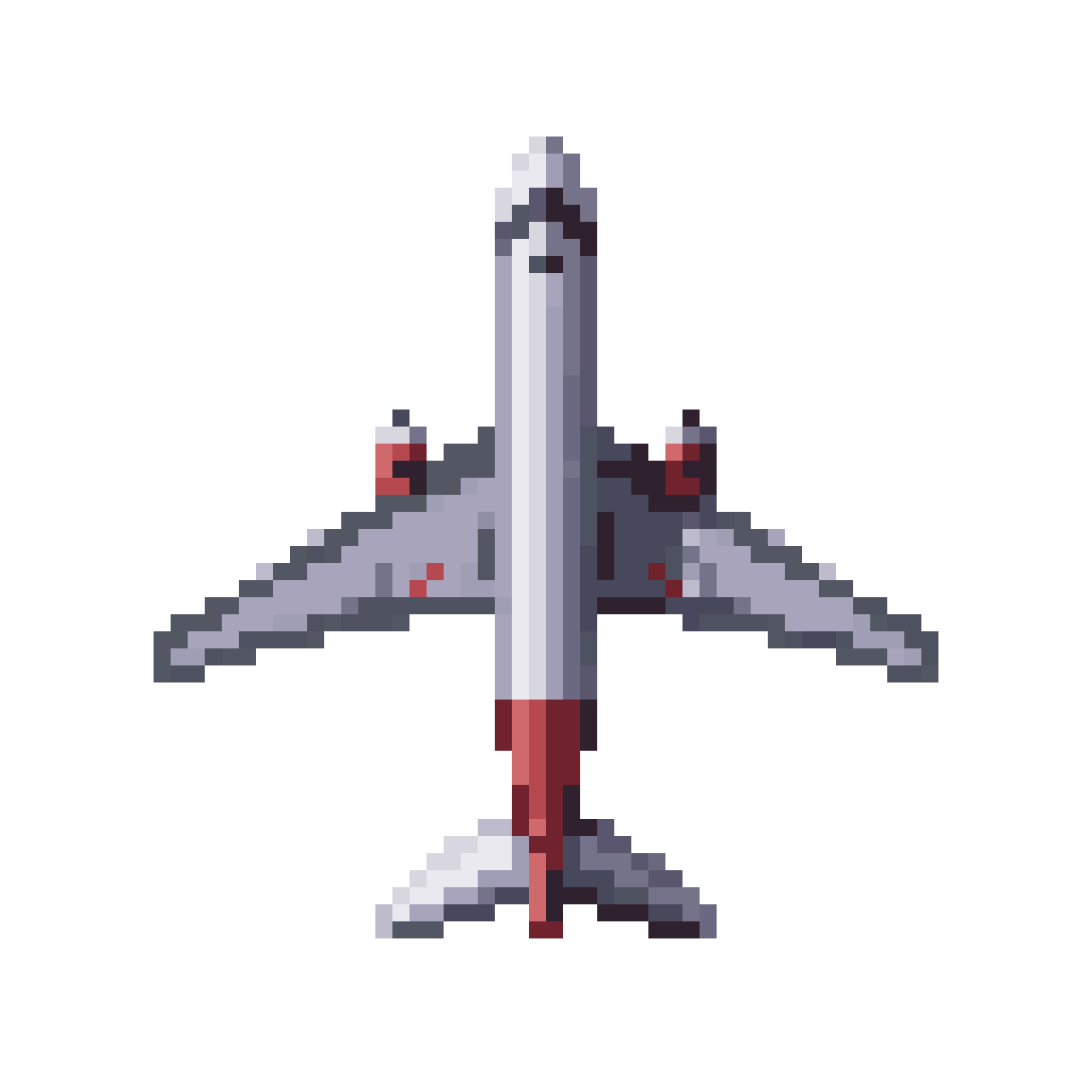 Modern Commercial Passenger Airplane pixel art