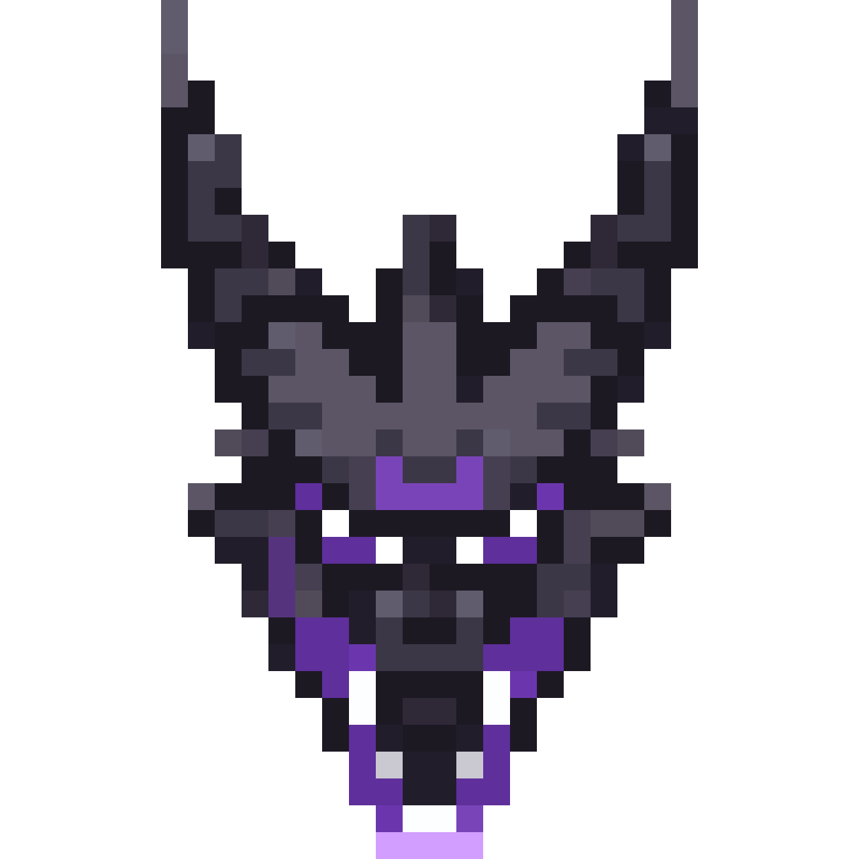 Subject: A symmetrical, close-up front pixel art