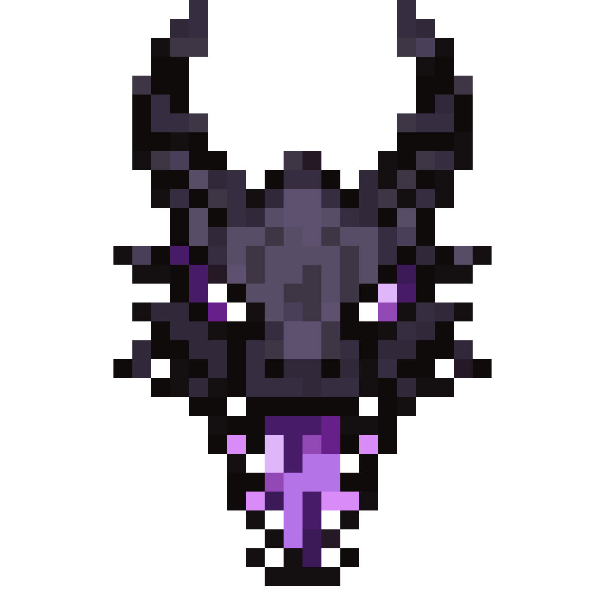 Subject: A symmetrical, close-up front pixel art