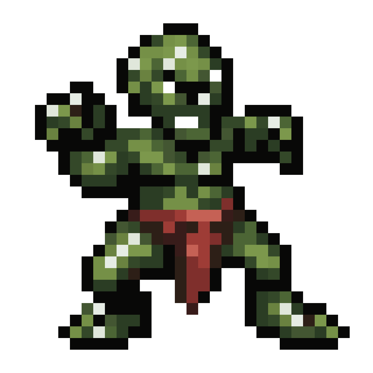 green goblin warrior sprite pixel art