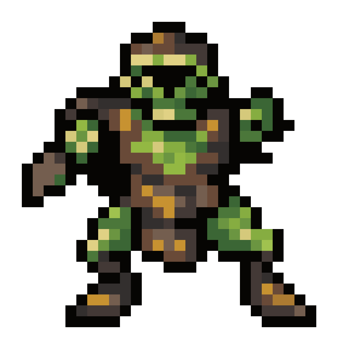green goblin warrior sprite pixel art