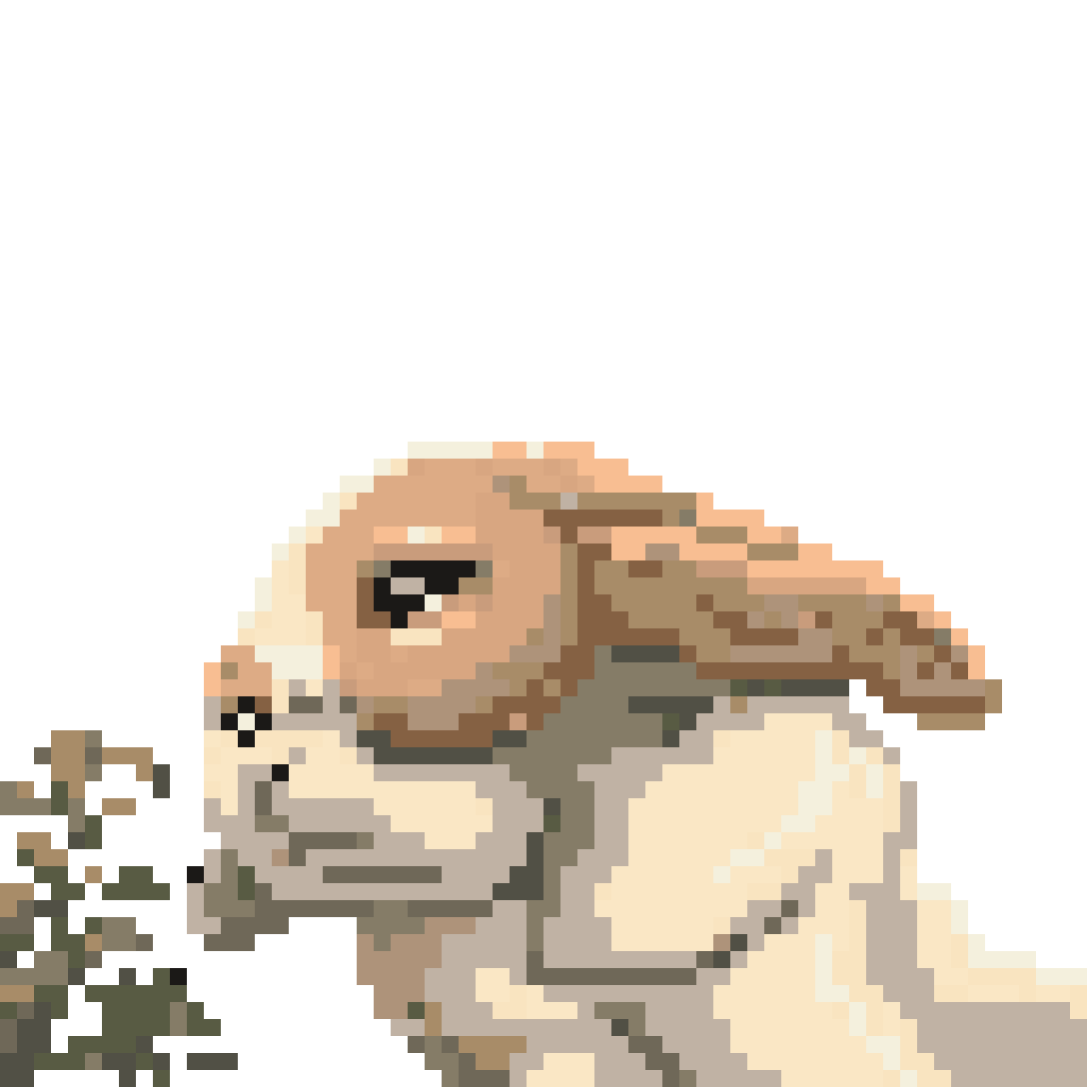 cute fat bunny pixel art
