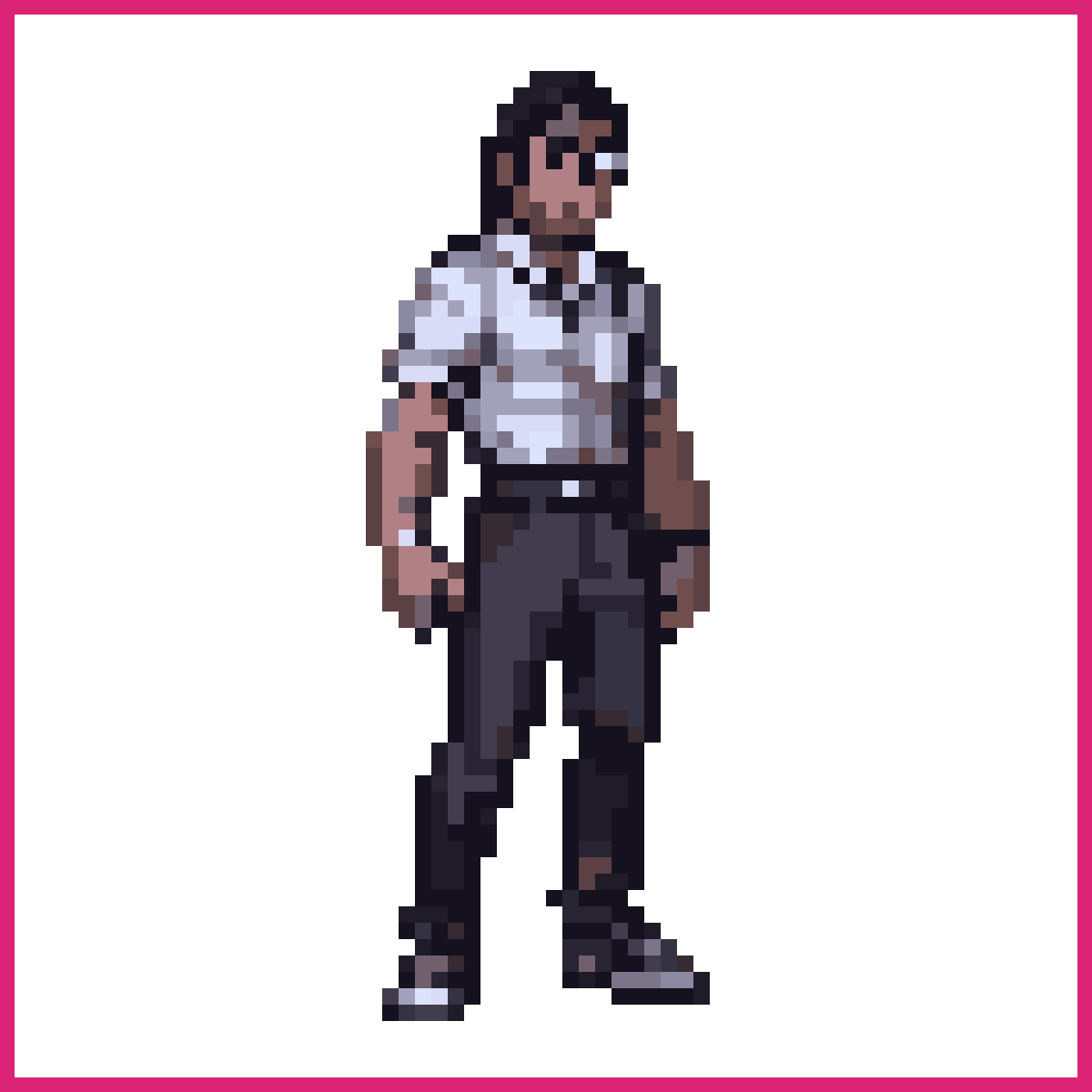 Pixel art sprite, 9x9 pixel grid, square face c... | Sprite-AI