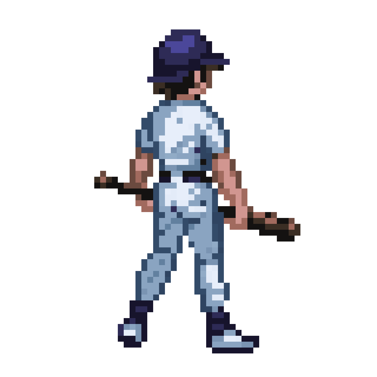 16-bit pixel art baseball player pixel art