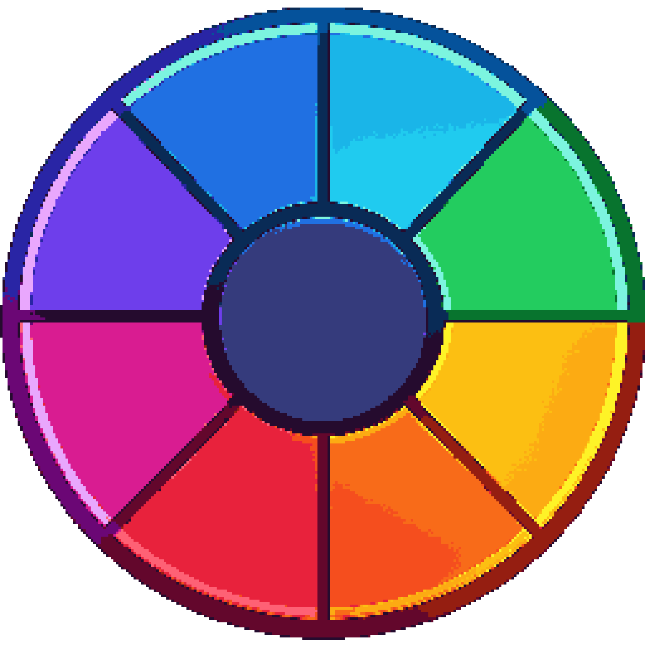 High-Quality Game UI Emote Wheel pixel art