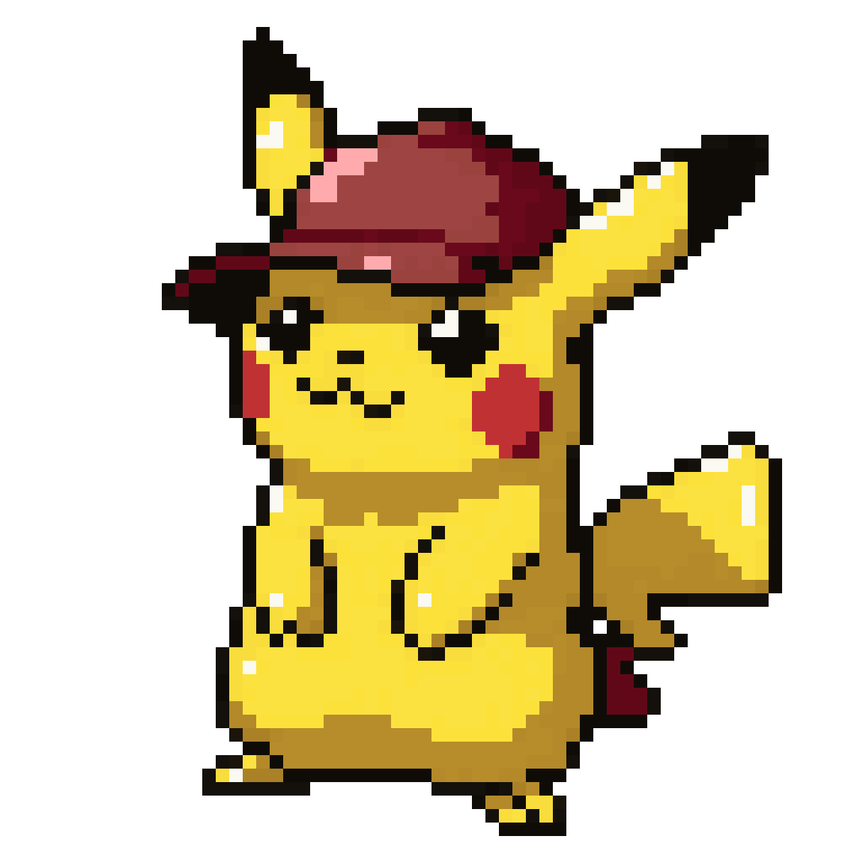 Gangsta Pikachu pixel art