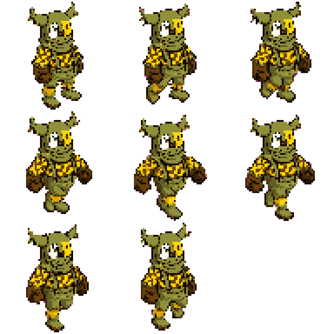 2D character inspired by Sacred Seasons 1 Running pixel art