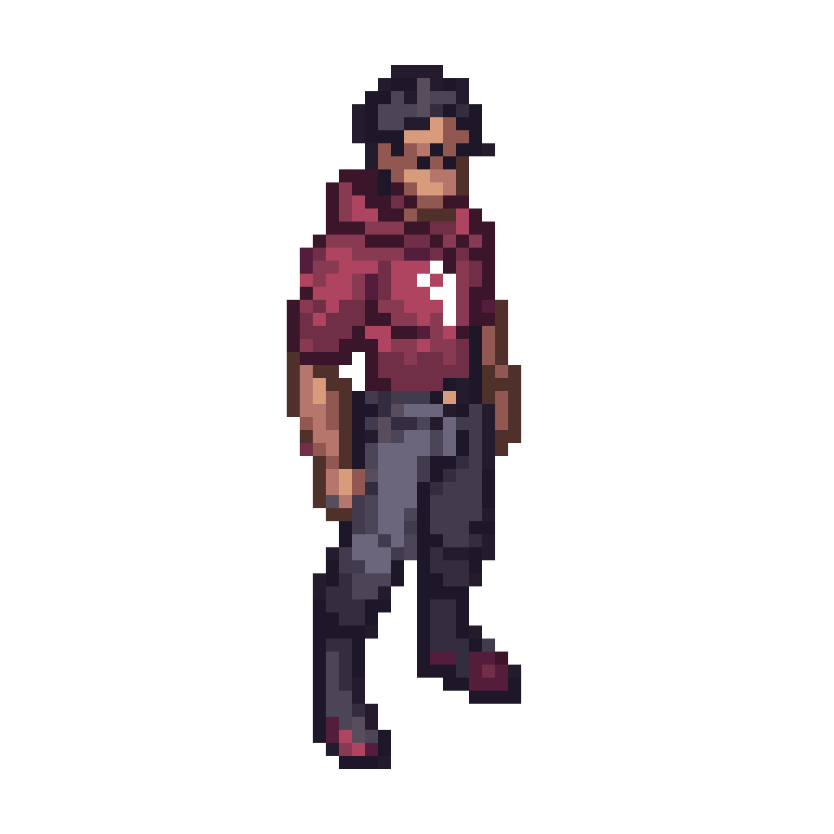 base 2D male player sprite pixel art