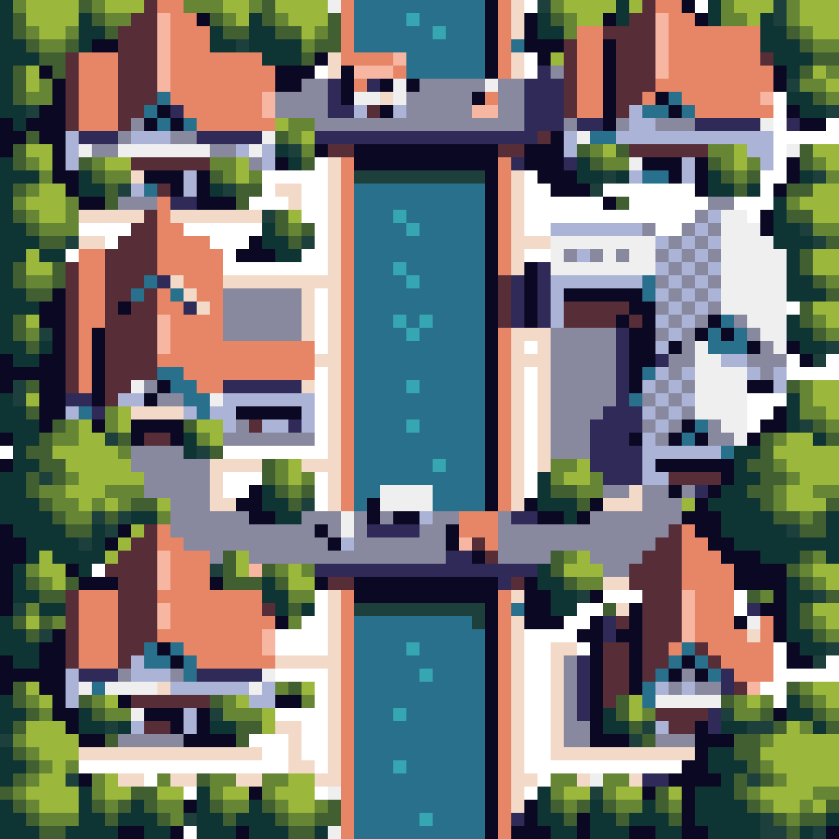 Pixel Art Small Australian City pixel art
