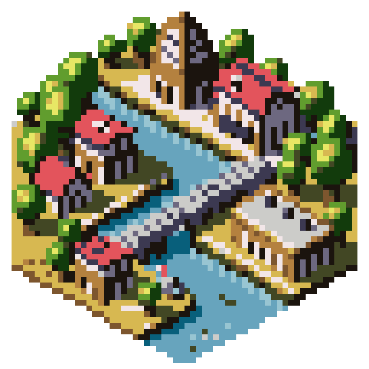 pixel art small Australian city pixel art