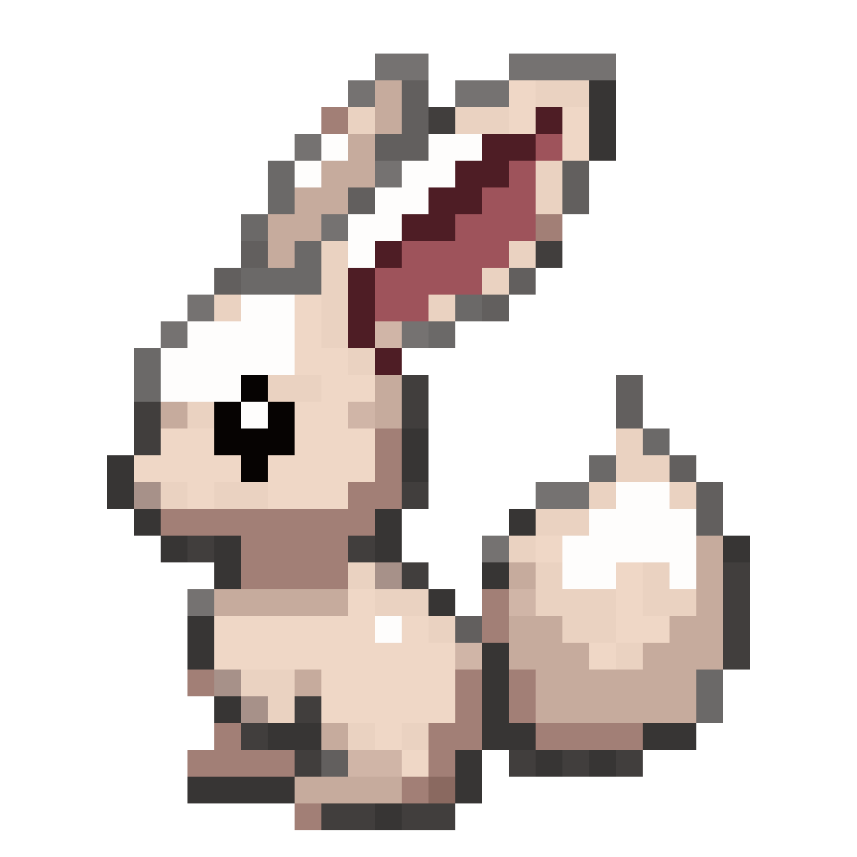 Scorbunny the Fire-Type Pokémon pixel art