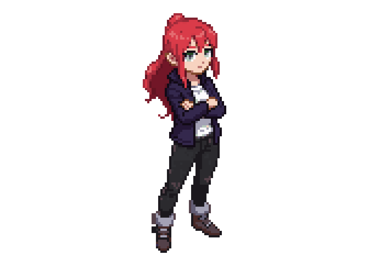 Character in Front View pixel art