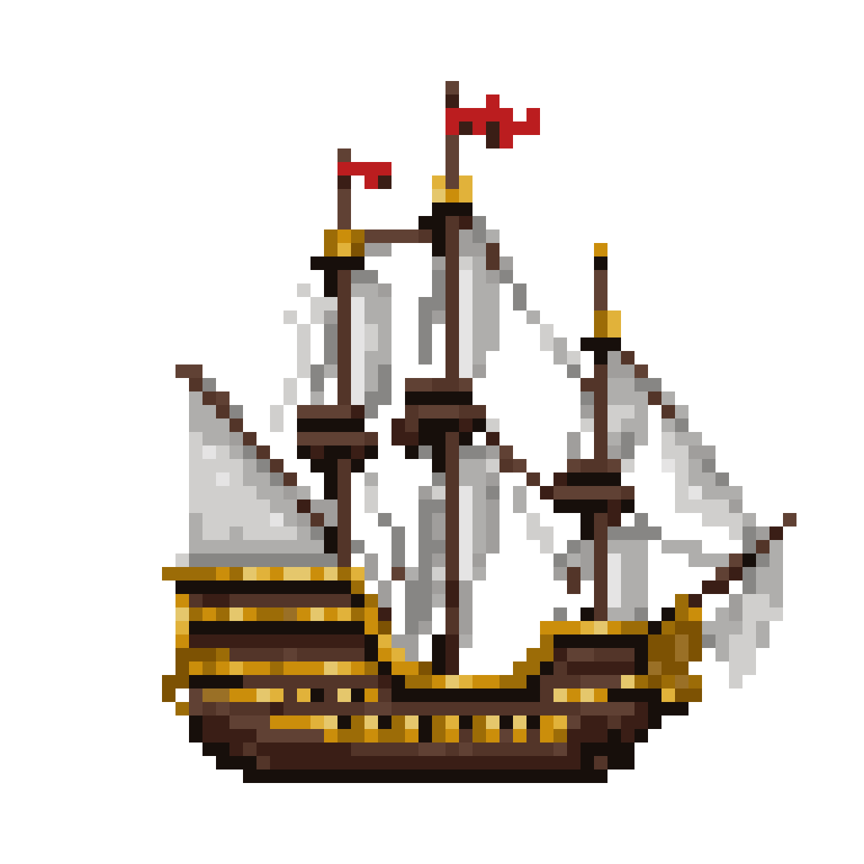 16-bit pixel art galleon ship pixel art