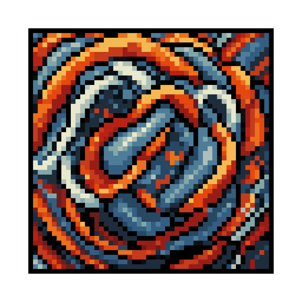 Animated Fluid-Filled Square pixel art