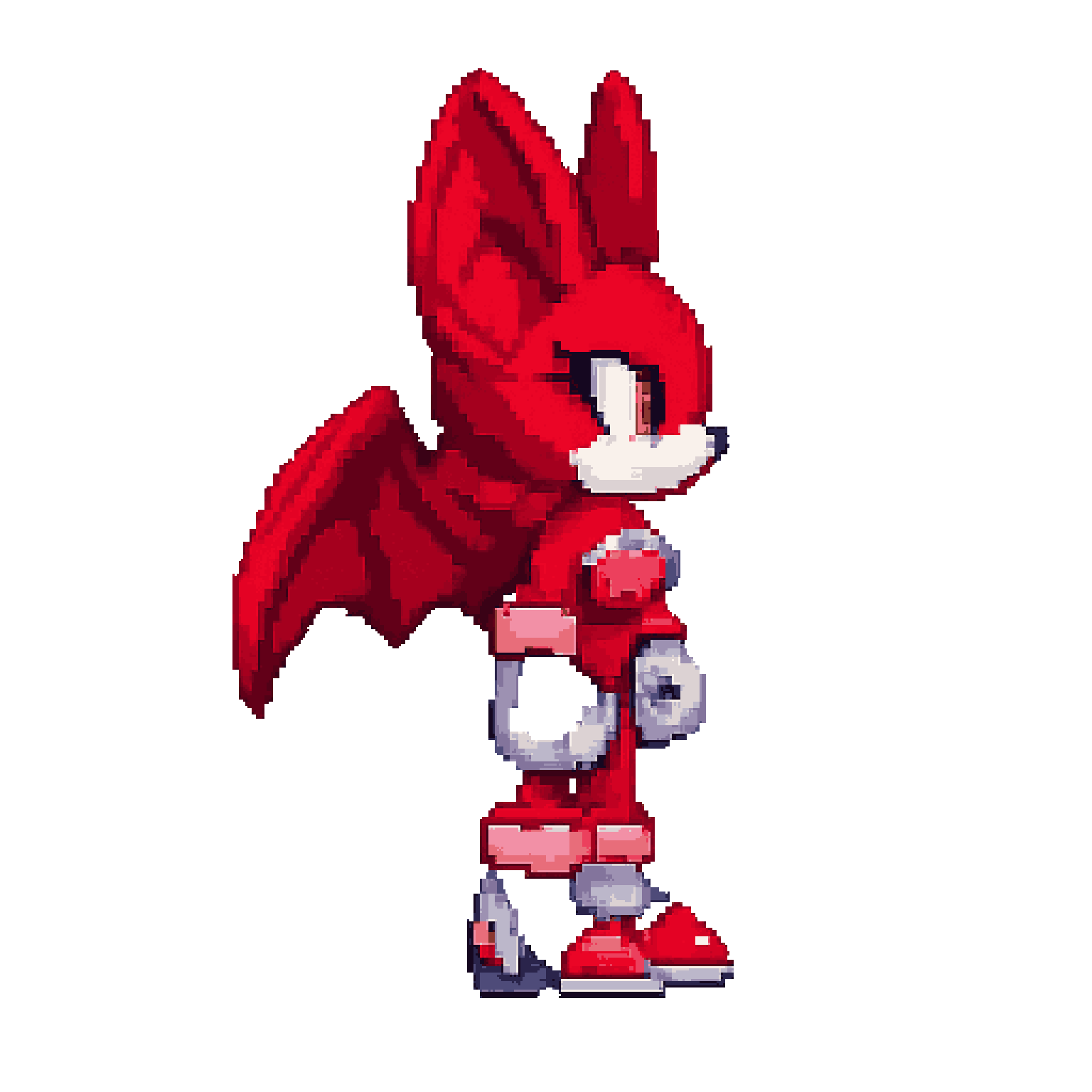 Improved Female Bat Sprite for Sonic Game pixel art