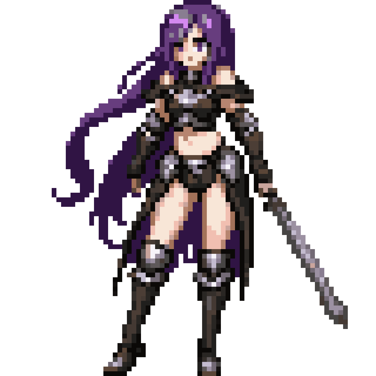 Detailed Female Knight from Ragnarok Online pixel art