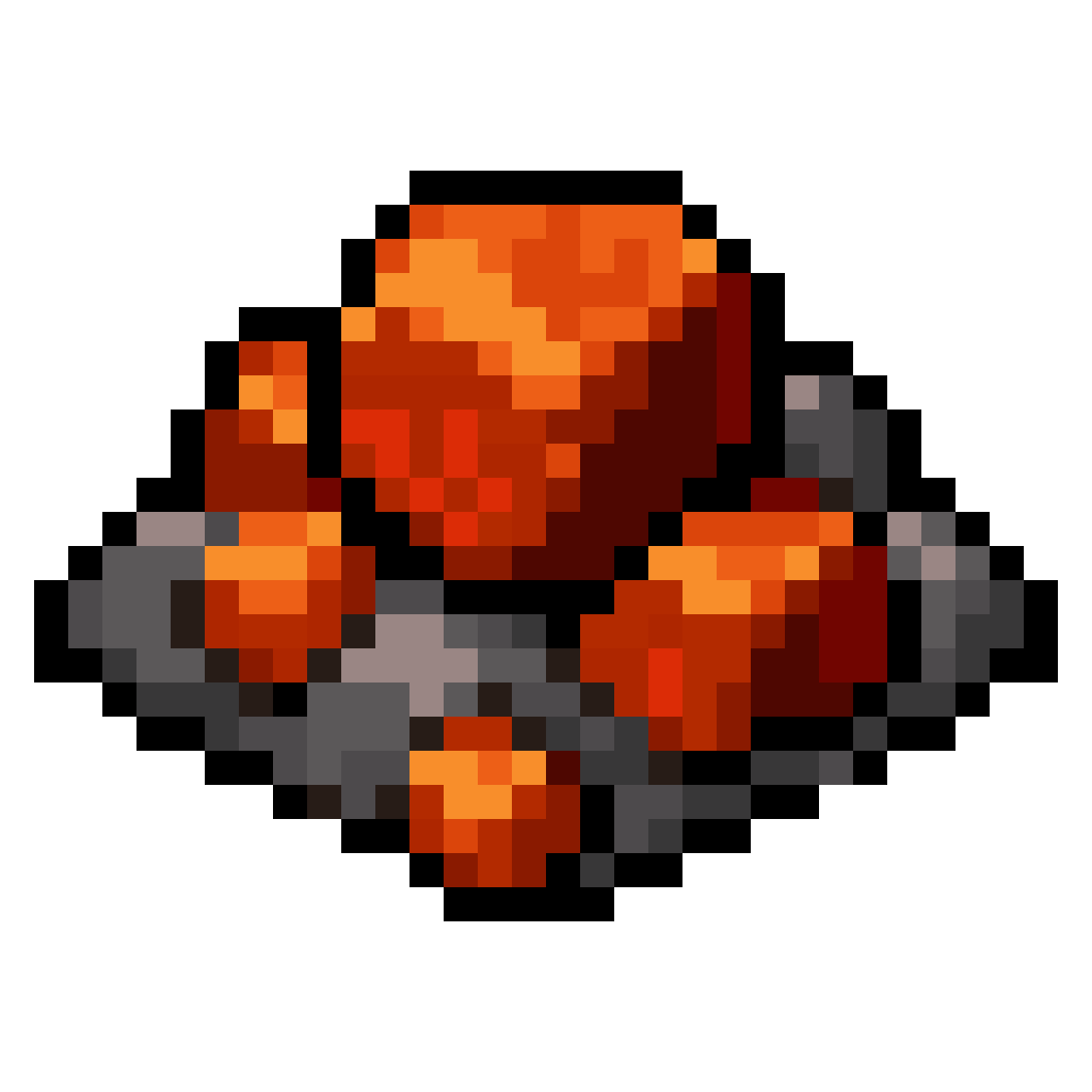 Create a copper ore pixel art