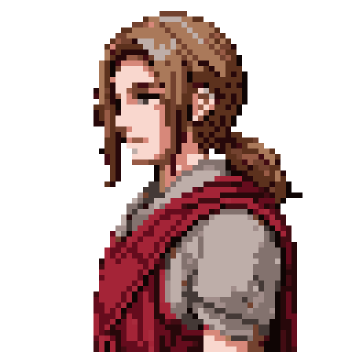 Detailed Male Character Portrait pixel art