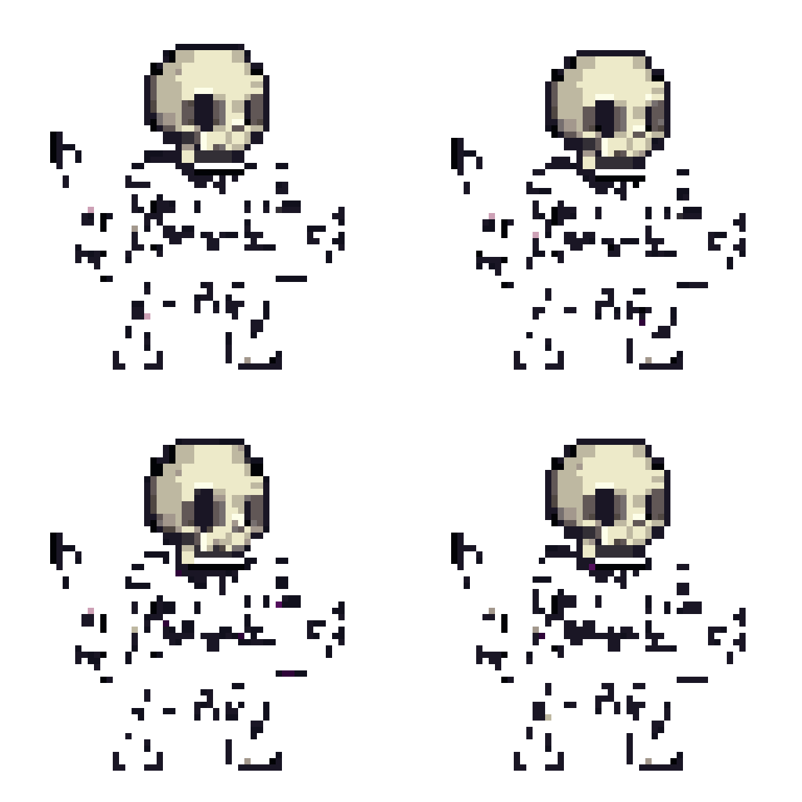 Skeleton Warrior Idle pixel art
