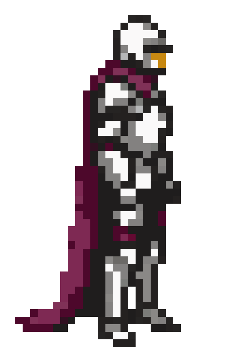 Church Paladin in Medieval White Armor pixel art