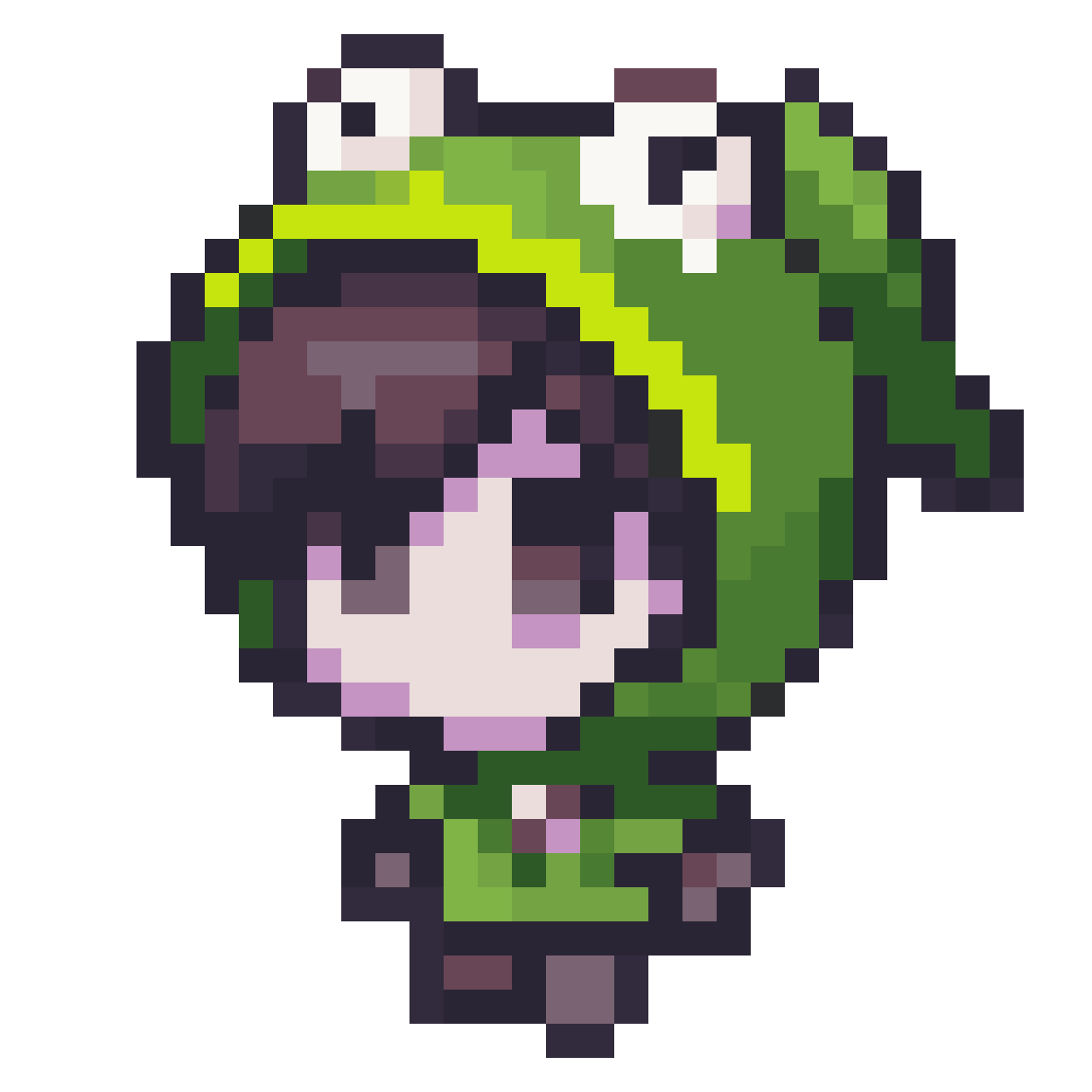tiny kawaii witch girl pixel art