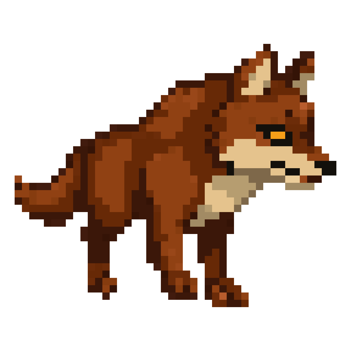 2D fantasy RPG timber wolf pixel art