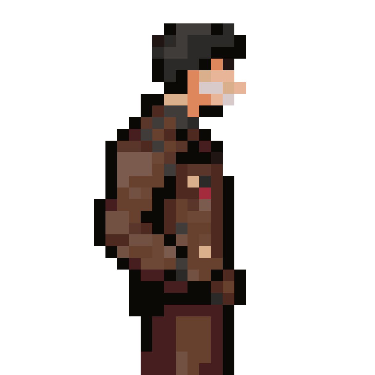 steampunk male character sprite pixel art