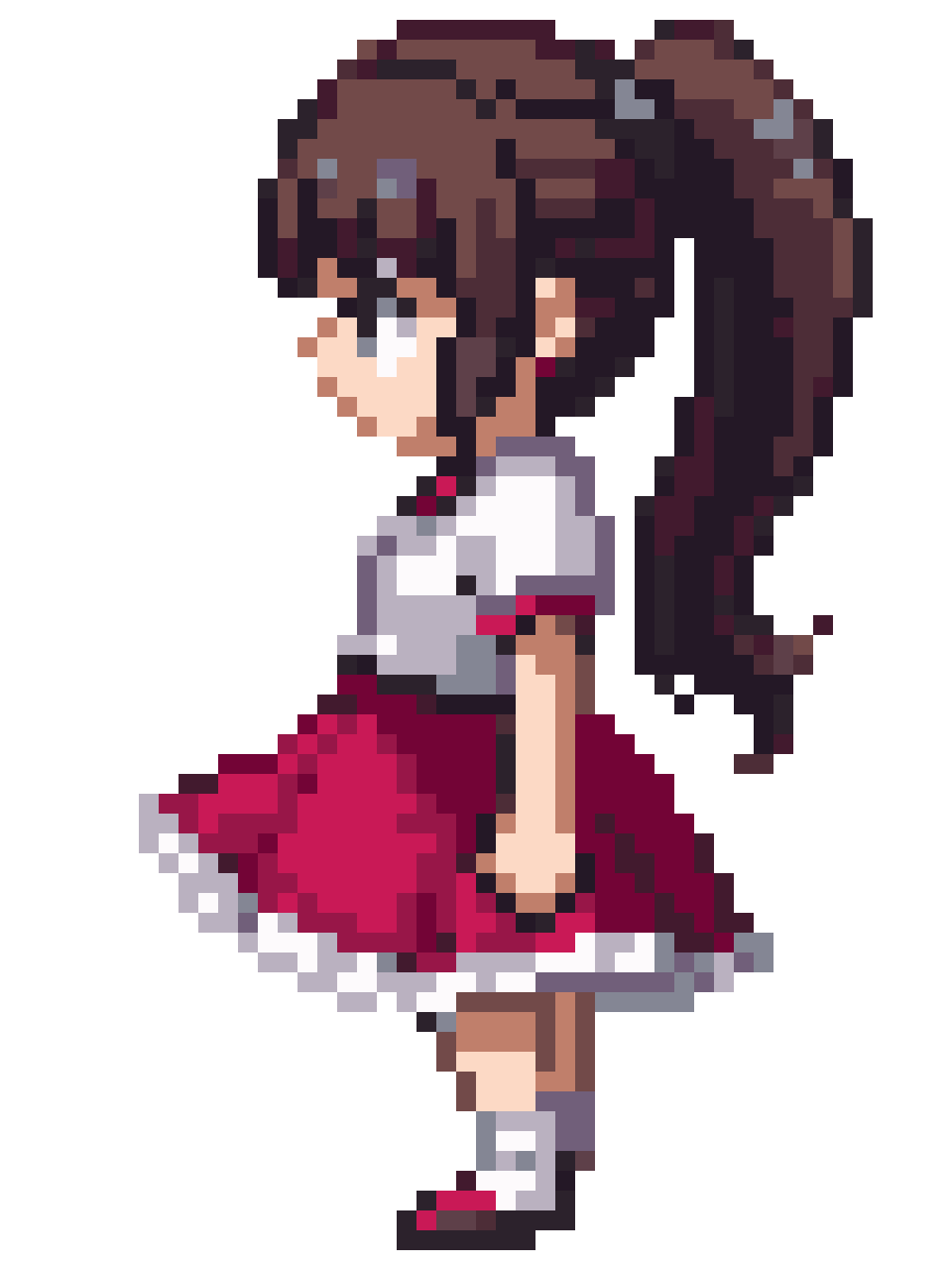 Magical Girl Running Right pixel art