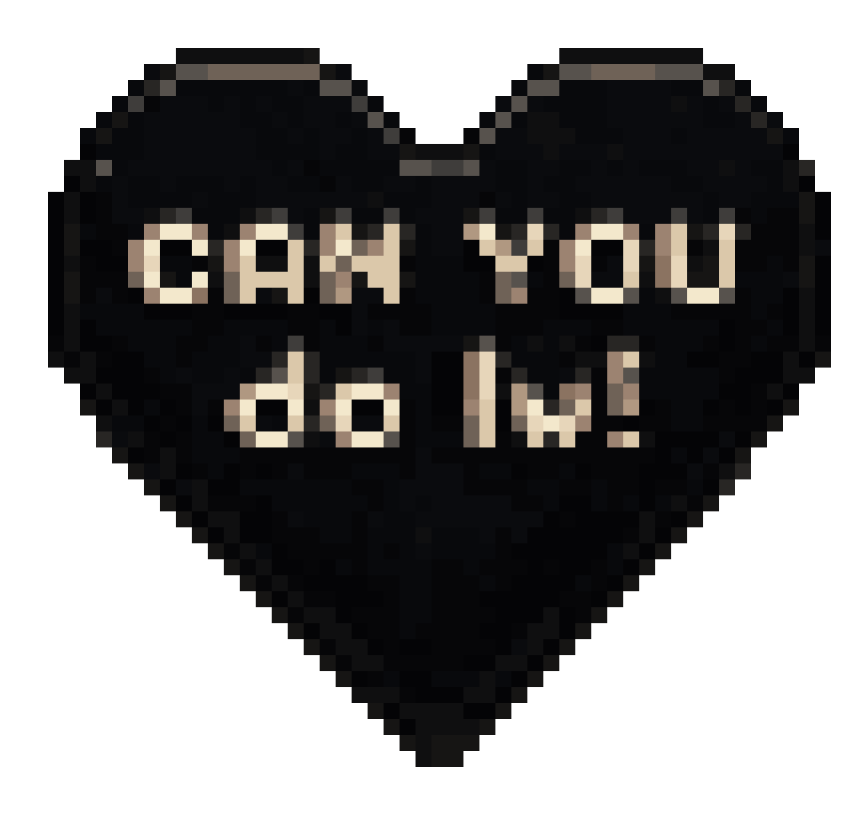 black heart pixel art