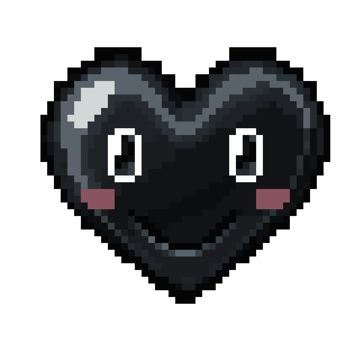 black heart pixel art
