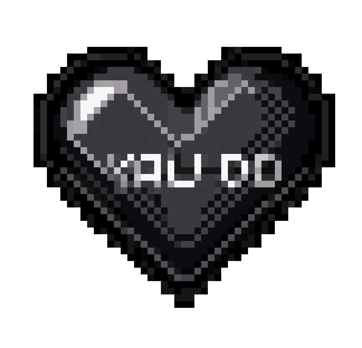 black heart pixel art