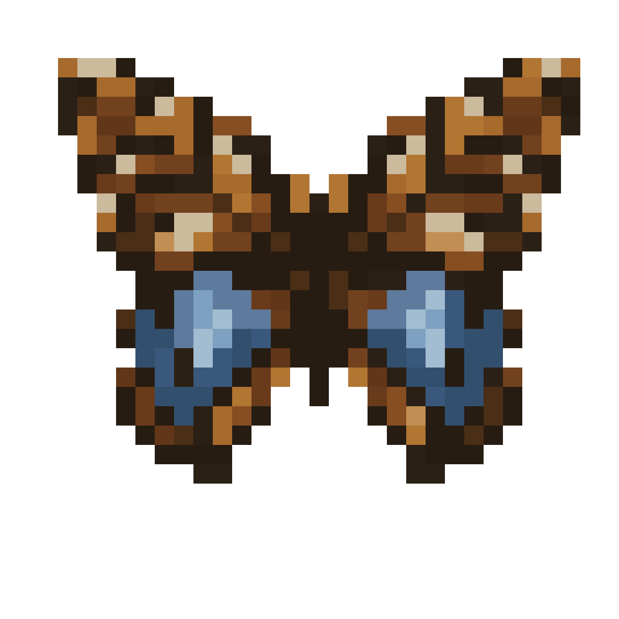 Blue Morpho Butterfly pixel art